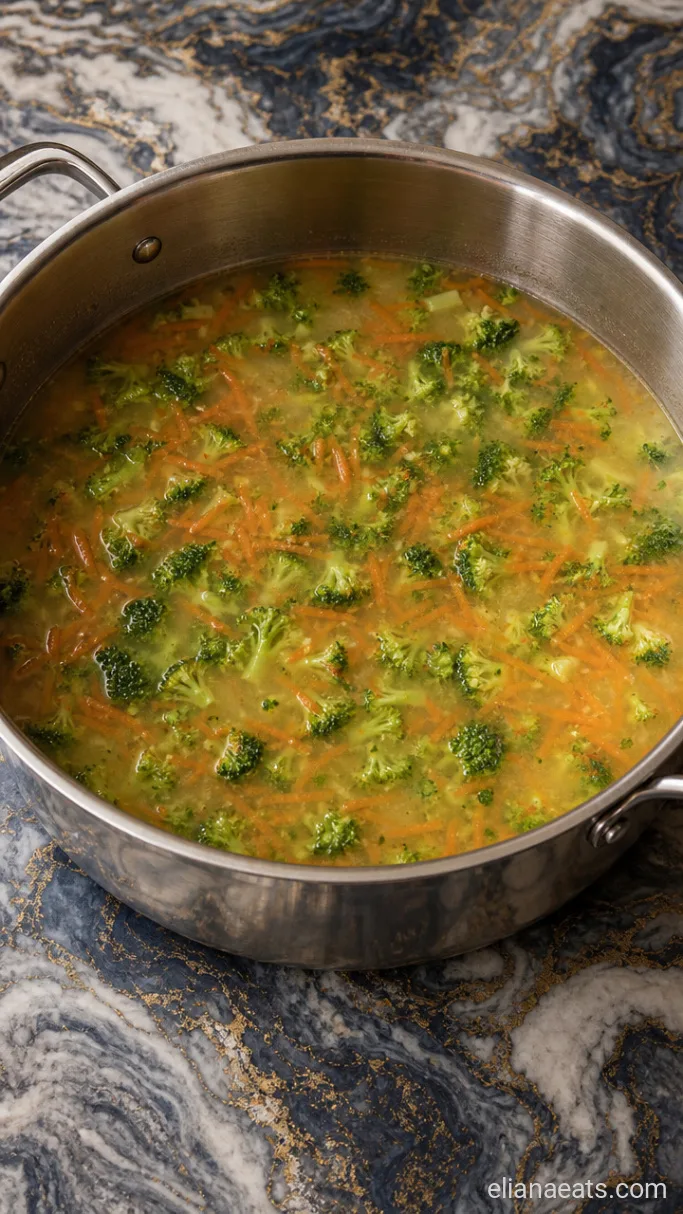 Step 3: Simmer the Broccoli and Carrots
