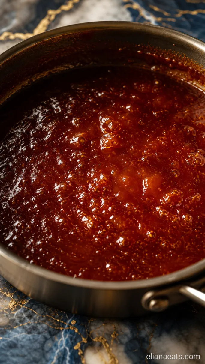 Step 3: Simmer the Honey BBQ Sauce