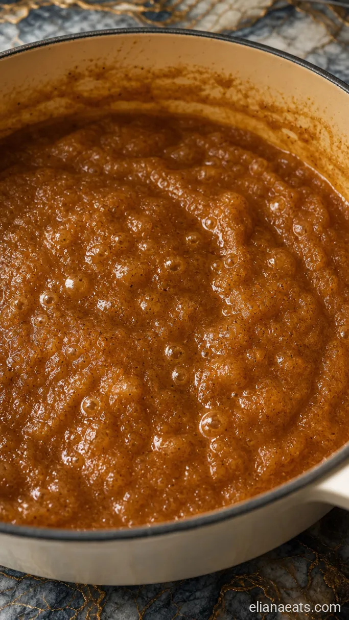 Step 3: Simmer the Sweetened Puree