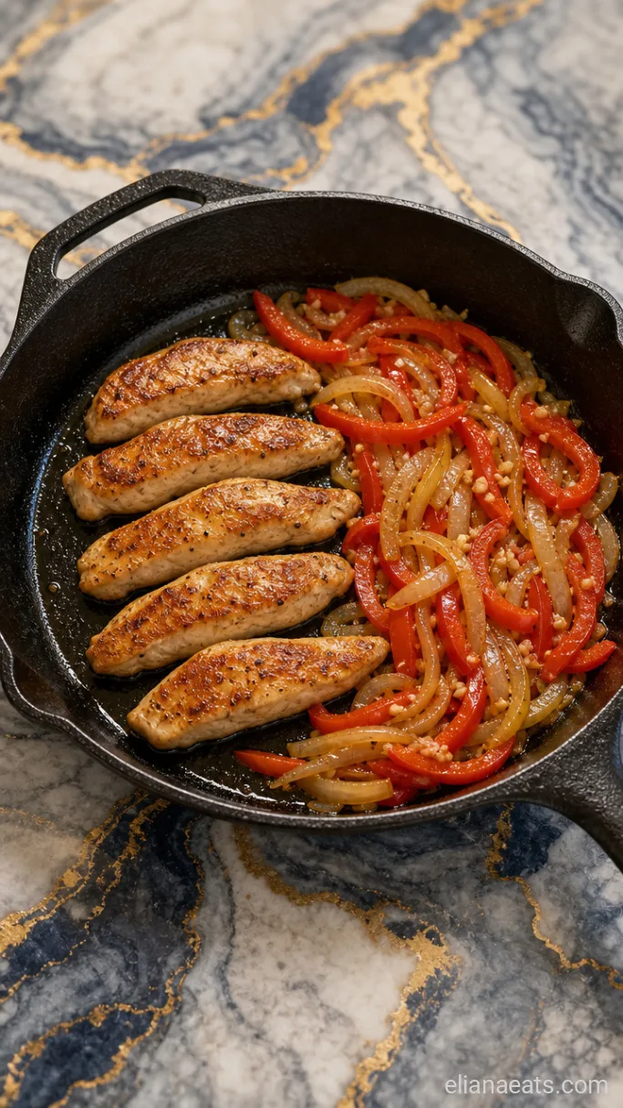 Step 3: Soften the Peppers and Onion