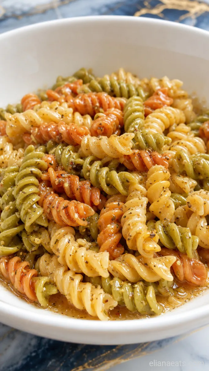 Step 3: Toss the Pasta with Dressing