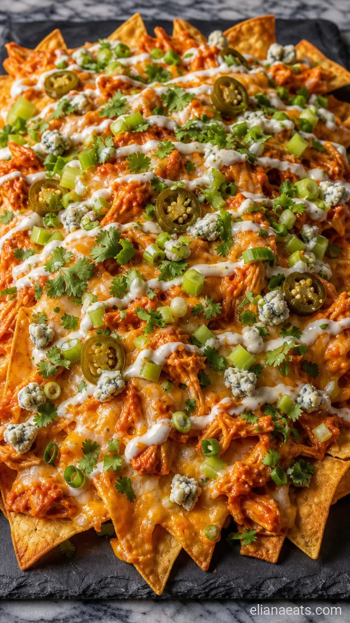 Step 4: Drizzle and Garnish the Nachos
