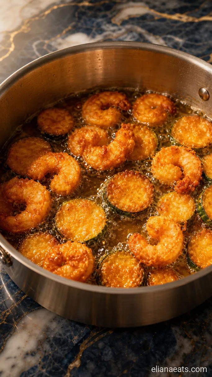 Step 4: Fry the Shrimp and Zucchini