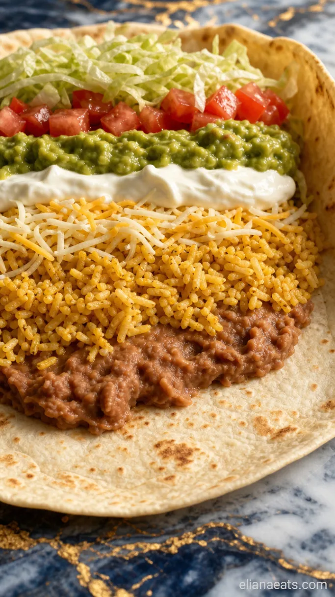 Step 4: Layer and Roll the Burritos
