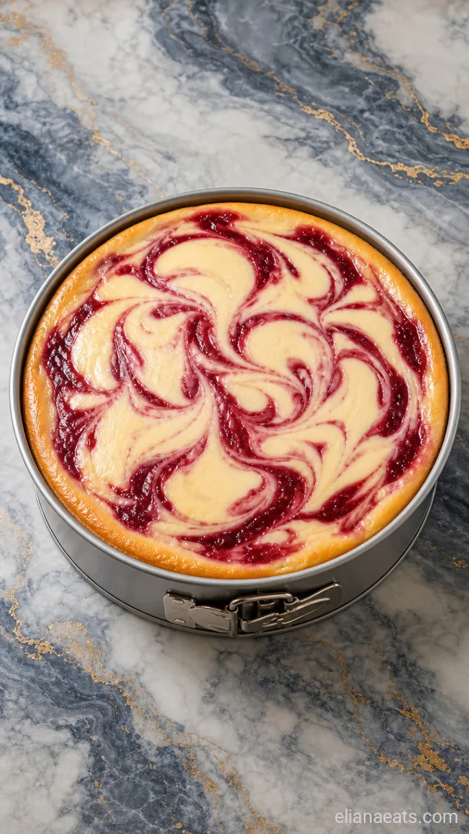 Step 4: Swirl and Bake the Cheesecake