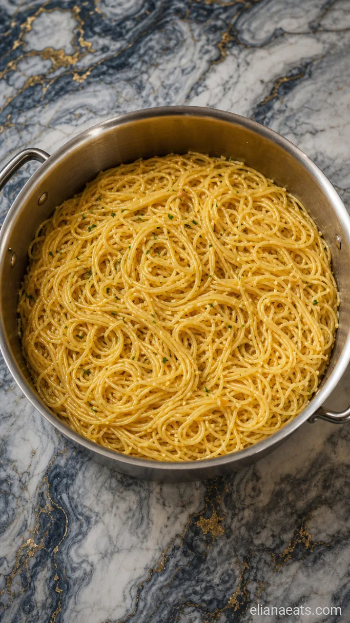 Step 4: Toss the Pasta in the Lemon-Garlic Sauce