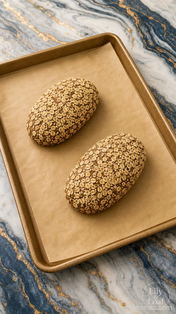 Step 5: Shape and Roll the Loaves in Oats